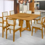Conjunto Mesa Pérola com 6 Cadeiras Turmalina