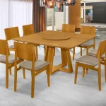 Conjunto Mesa Pérola com 6 Cadeiras Turmalina